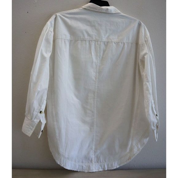 We The Free x FP OB1475056 Women Sz S White Happy Hour Solid Poplin L/S Top - Picture 2 of 9